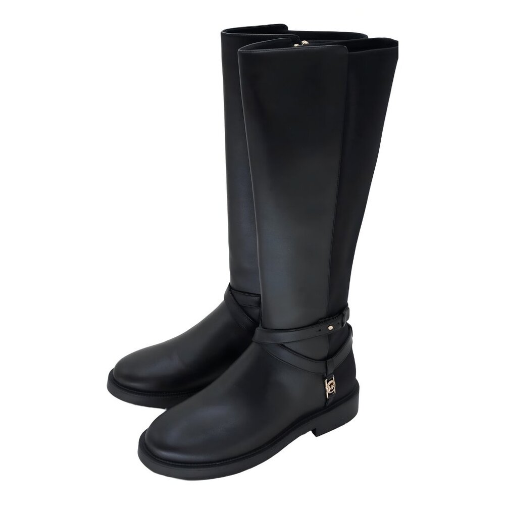 Michael Kors Mandy Knee High Riding Boots Black 7.5M - Picture 2 of 6